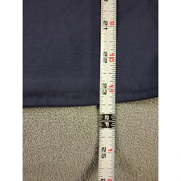 ⭐ Ann Taylor Women’s Navy Blouse Size XS Bell Sleeve Ruffle Scoop Neck - Picture 9 of 9